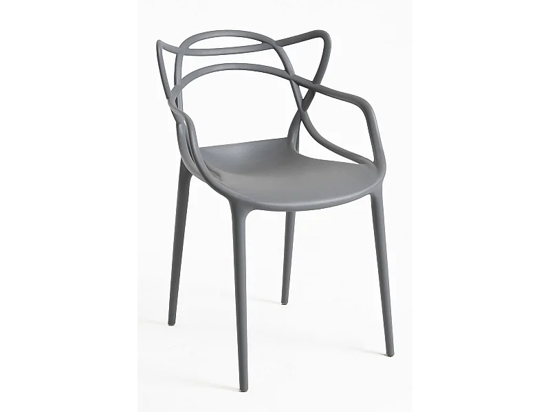 Packs Sillas Jardín - Pack 4 Sillas Korme - Gris oscuro