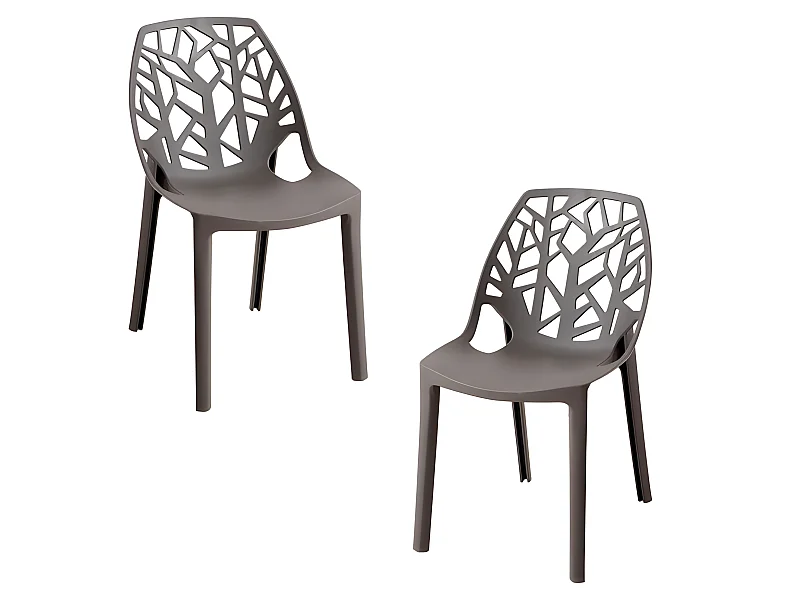 Packs Sillas - Pack 2 Sillas Hissar Polipropileno - Gris oscuro