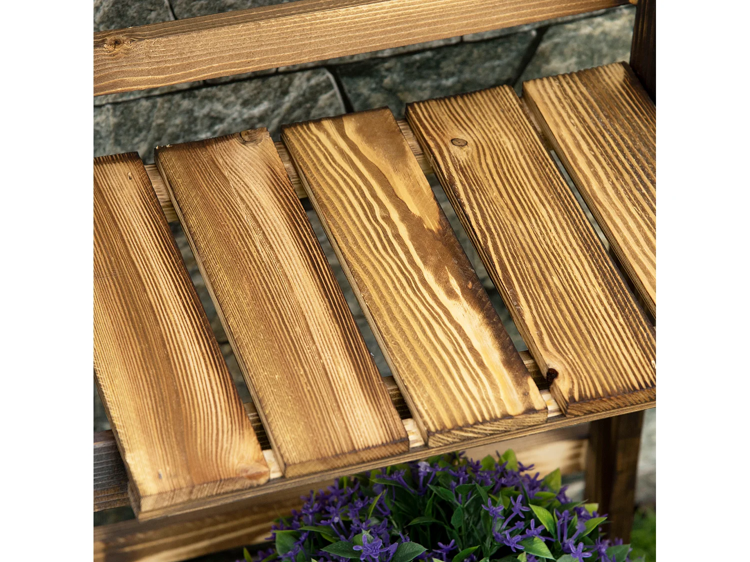 Estantería para plantas madera natural 40x37x93 cm Outsunny