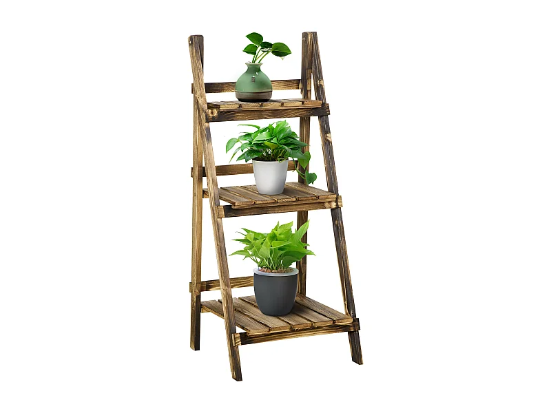 Estantería para plantas madera natural 40x37x93 cm Outsunny