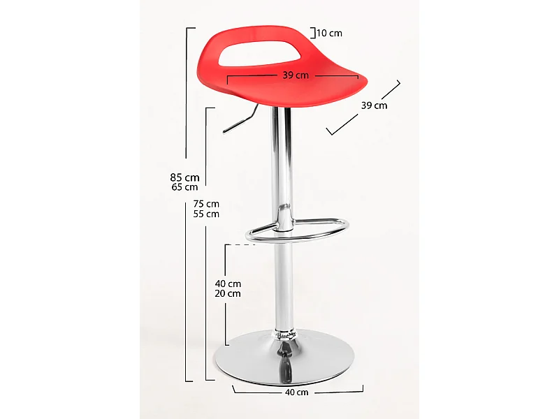 Taburetes Cocina - Taburete Dok - Rojo
