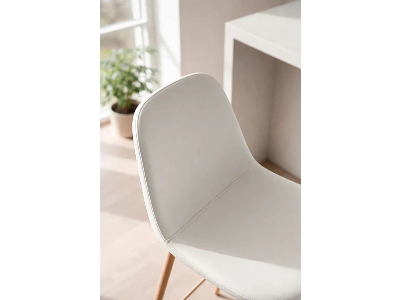 Taburetes Cocina - Taburete Teok Tela - Beige