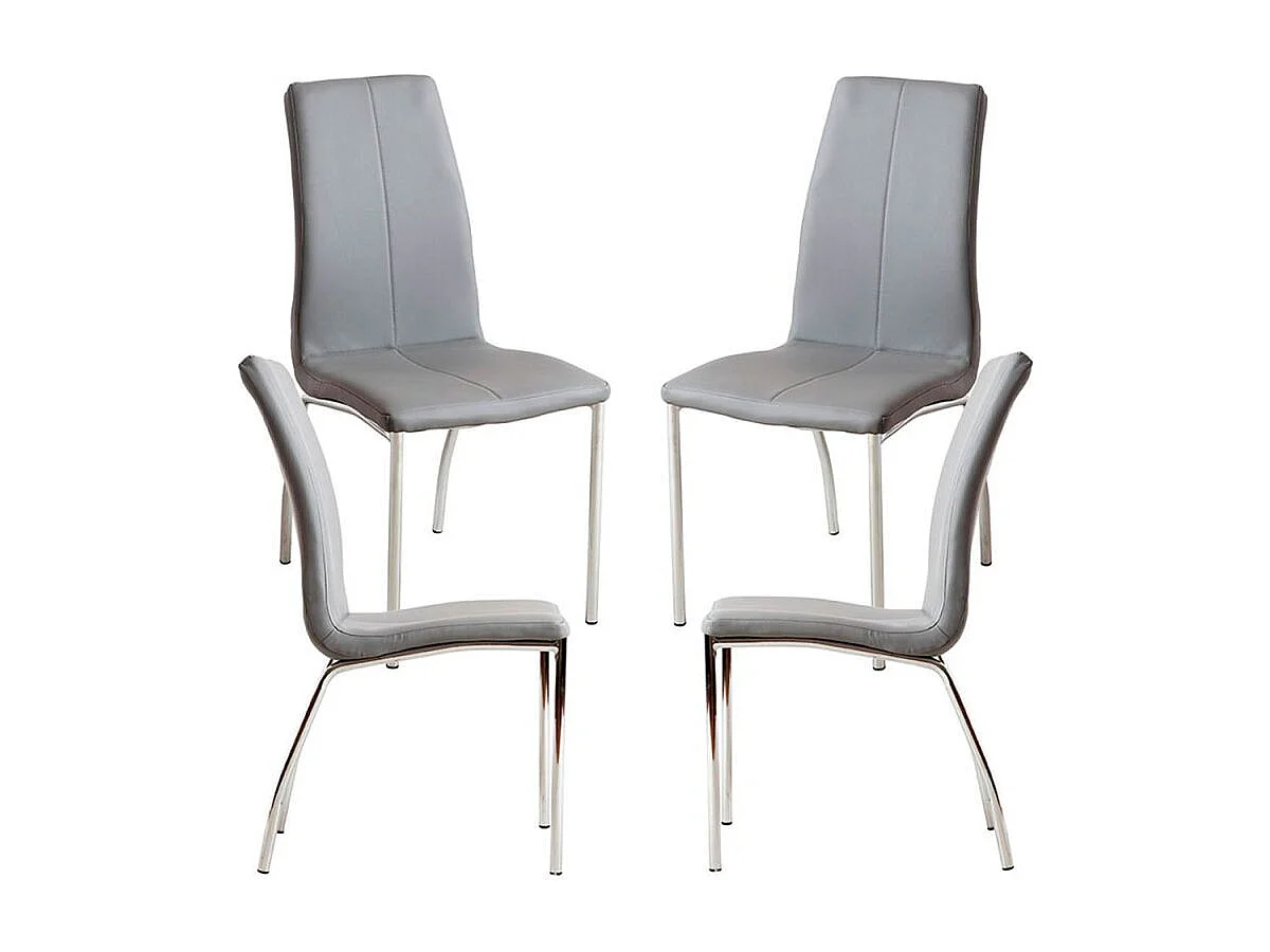Packs Sillas Comedor - Pack 4 Sillas Humi Polipiel - Gris