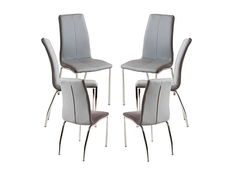 Packs Sillas Comedor - Pack 6 Sillas Humi Polipiel - Gris