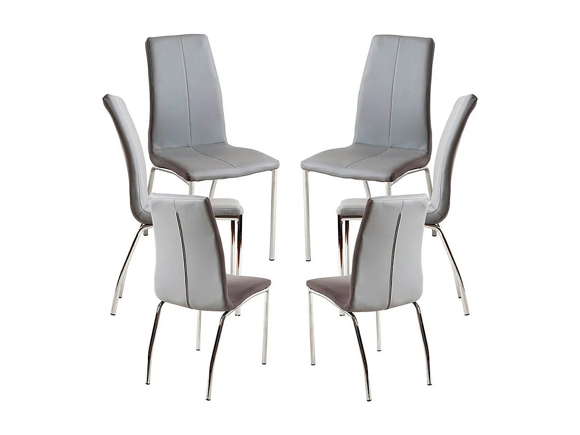 Packs Sillas Comedor - Pack 6 Sillas Humi Polipiel - Gris