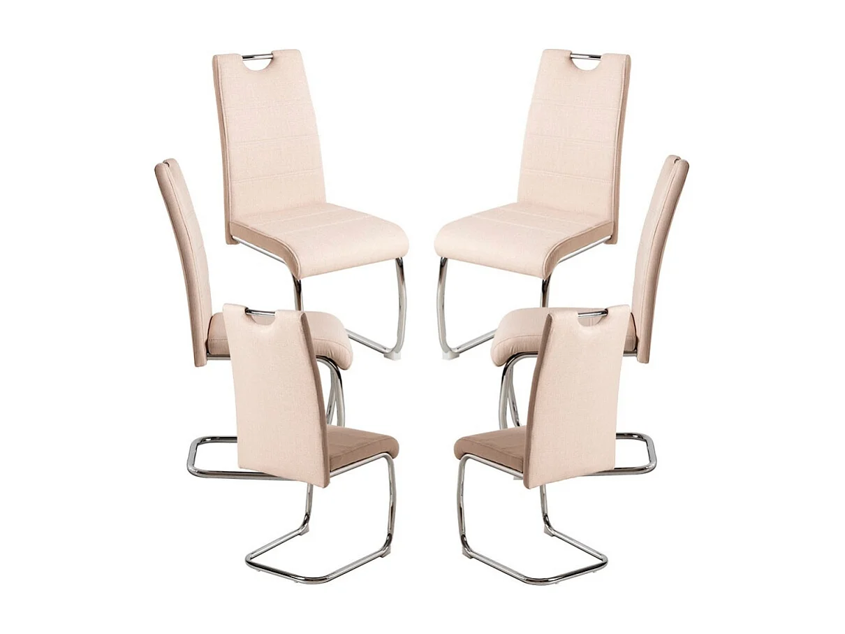 Packs Sillas Comedor - Pack 6 Sillas Hallen Tela - Beige