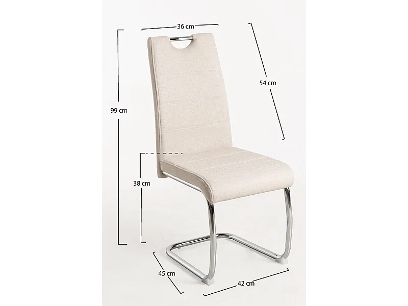 Packs Sillas Comedor - Pack 6 Sillas Hallen Tela - Beige