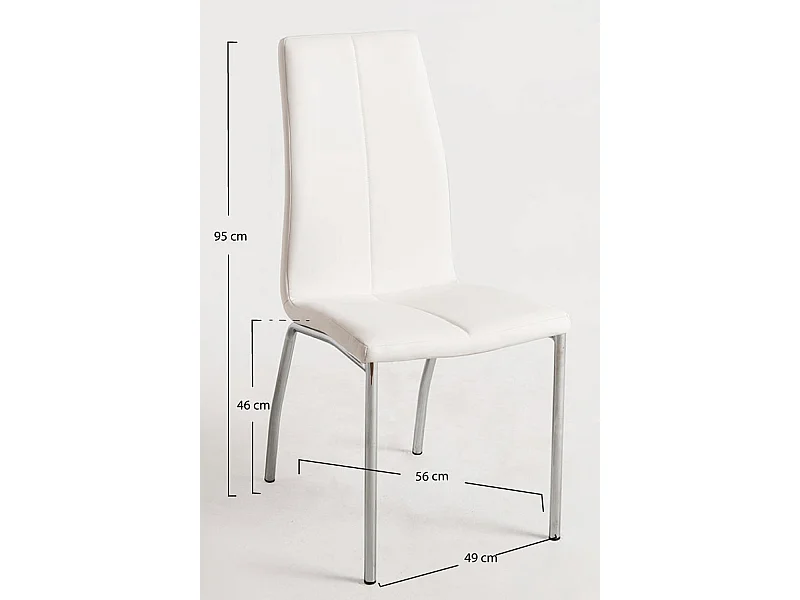 Packs Sillas Comedor - Pack 6 Sillas Humi Polipiel - Blanco