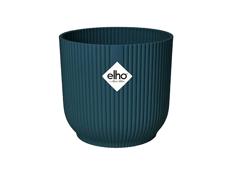 VIBES Runder Blumentopf Kunststoff Ø 25 Dunkelblau