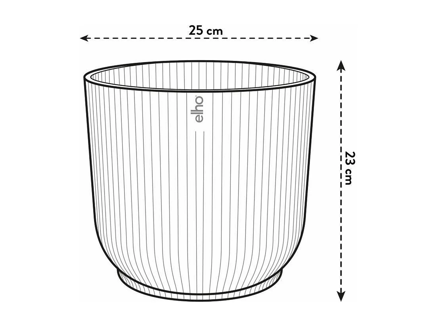 Pot de fleurs Rond VIBES - Plastique - Ø 25 - Bleu Foncé