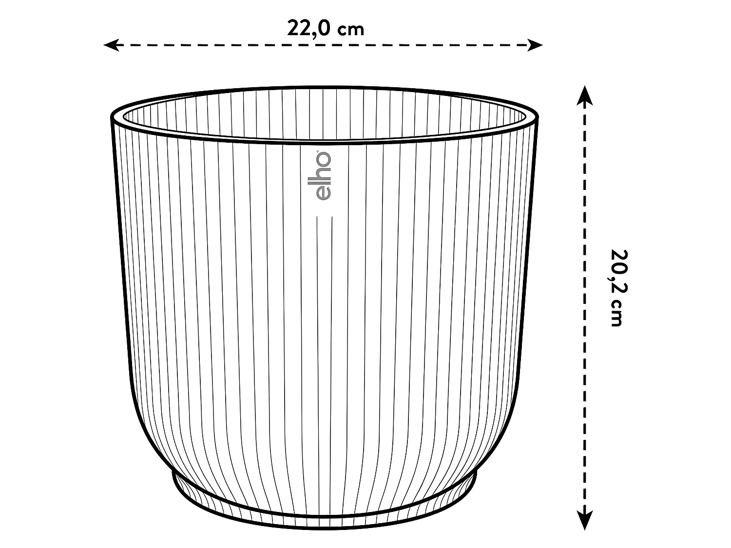 Pot De Fleurs Rond VIBES - Plastique - Ø22 - Blanc