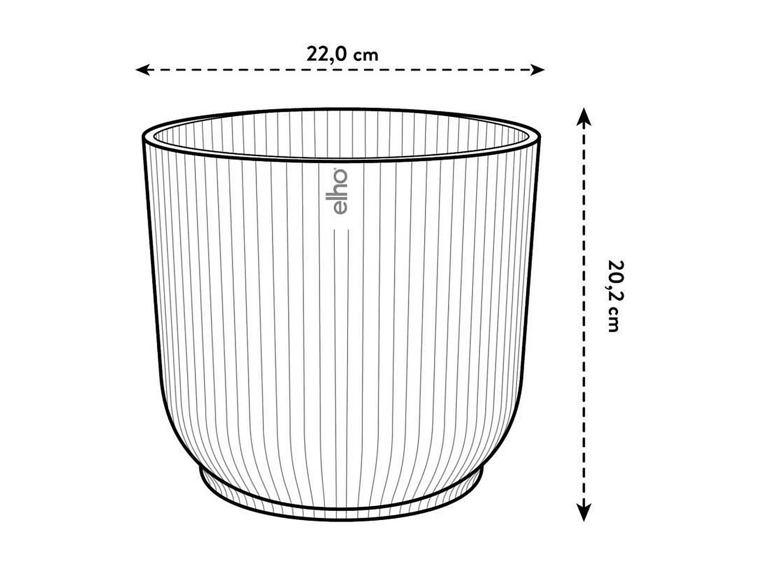Maceta redonda Vibes Ø 22 x altura 20,16 cm Blanca
