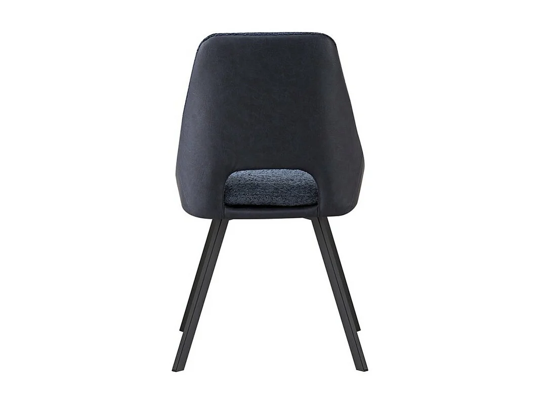 Stuhl mit Bouclé-Bezug für das Esszimmer in Blau. Kollektion FILOU.