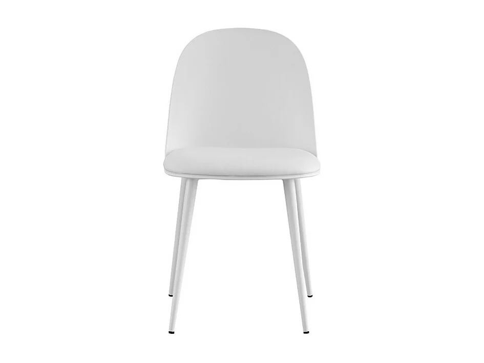 Stoel ''JASMON'' Wit PU kussen, afmetingen H81 x B51 x D44, ideaal voor uw keuken of eetkamer