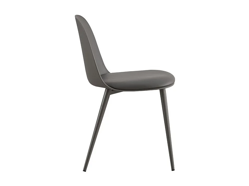 Silla ''JASMON'' cojín PU Gris, dimensiones H81 x L51 x P44, ideal para tu cocina o comedor.