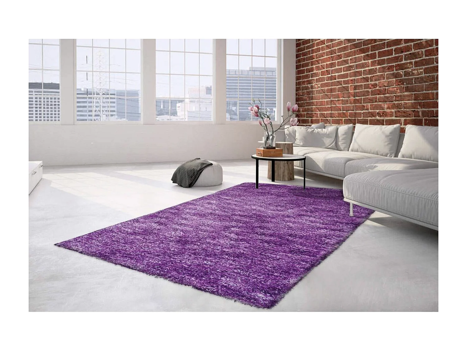 Tapis mona 8043 violet - 140 x 200 cm