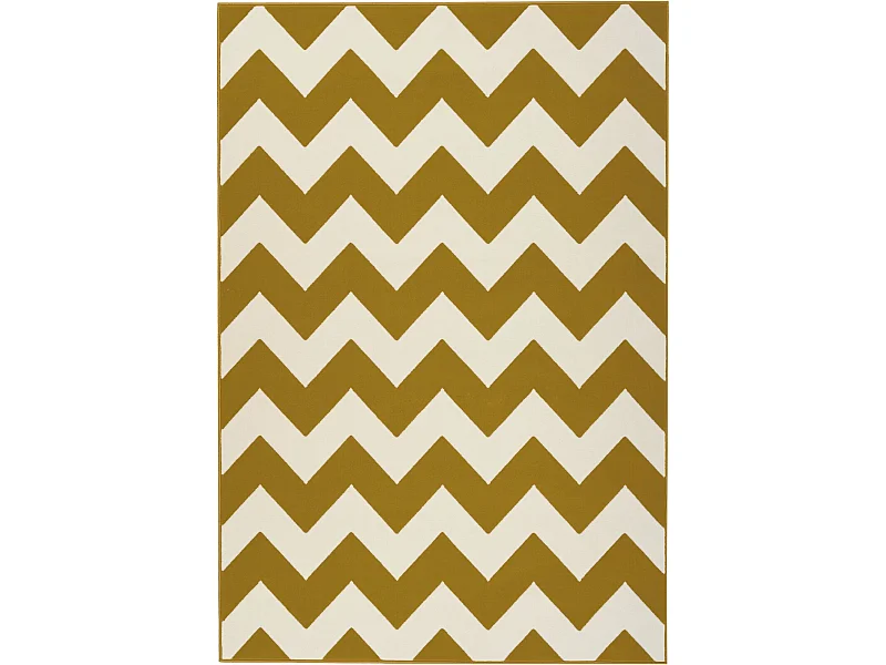 Tapis manolya 2095 ivoire or - 120 x 170 cm