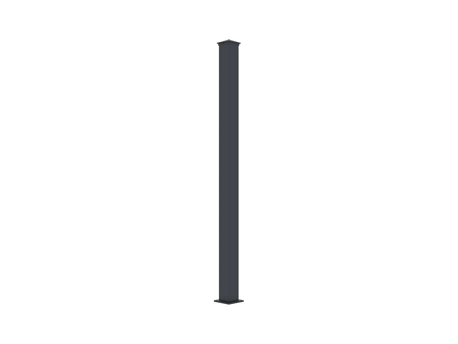 Pilier pour portail en aluminium - L15 cm x H190 cm - anthracite - NERETO