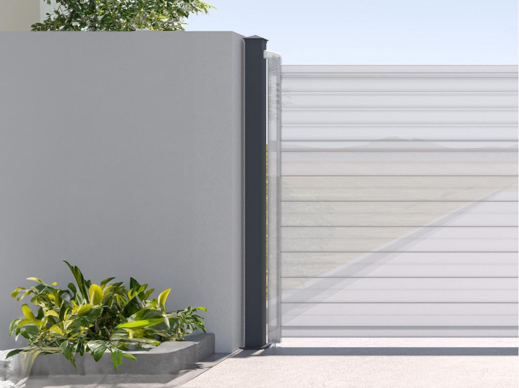 Pijler voor poort in aluminium – D15 cm x H190 cm – Antraciet – NERETO