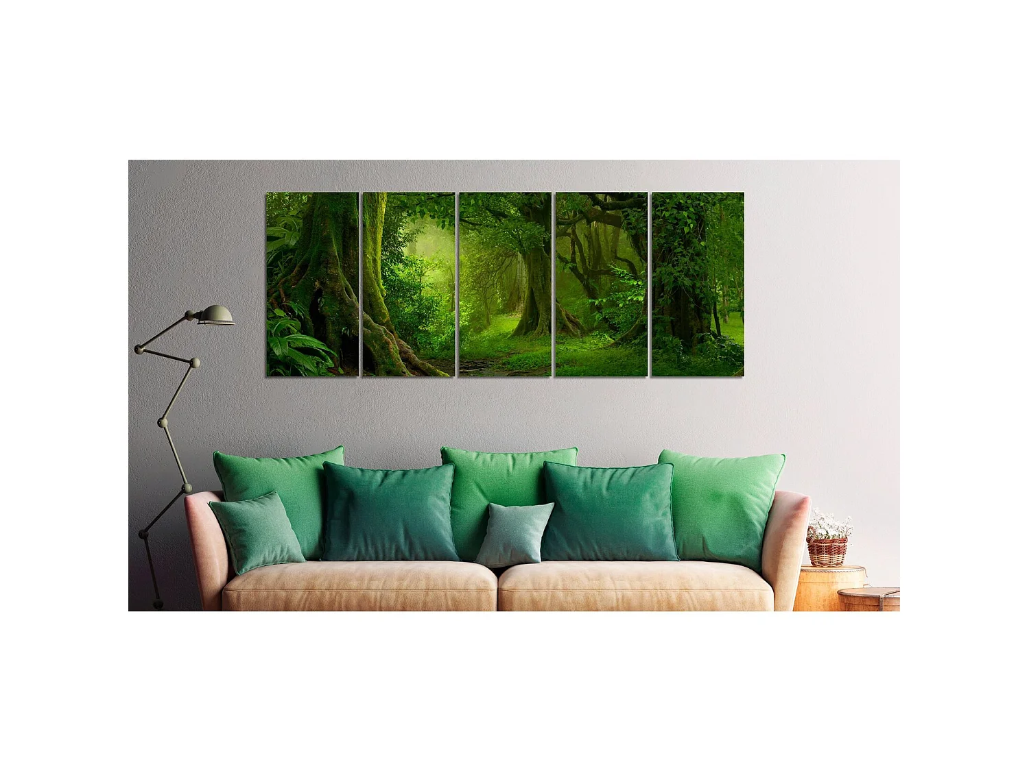 Tableau jungle tropicale - 225 x 90 cm