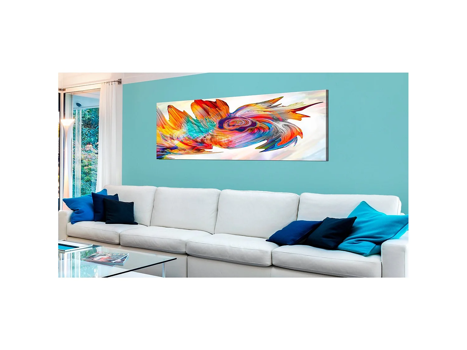 Tableau cyclone coloré - 150 x 50 cm