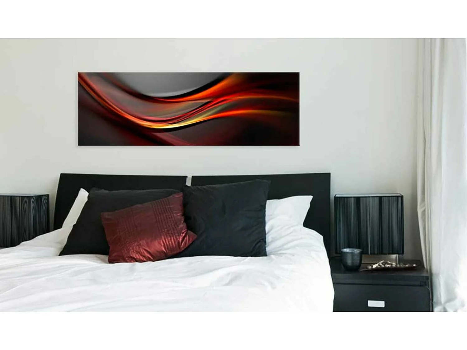 Tableau marée ambrée - 135 x 45 cm