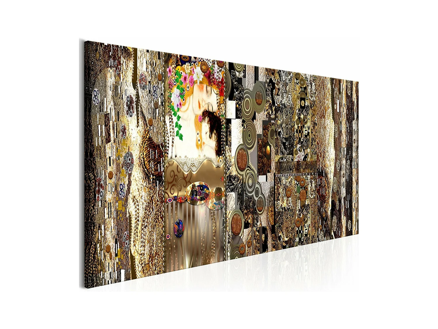 Tableau l'or de l'amour de la mère - 120 x 40 cm