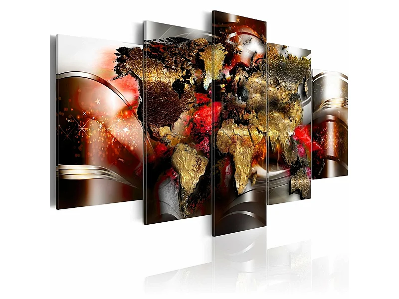 Tableau ruban rubis - 200 x 100 cm