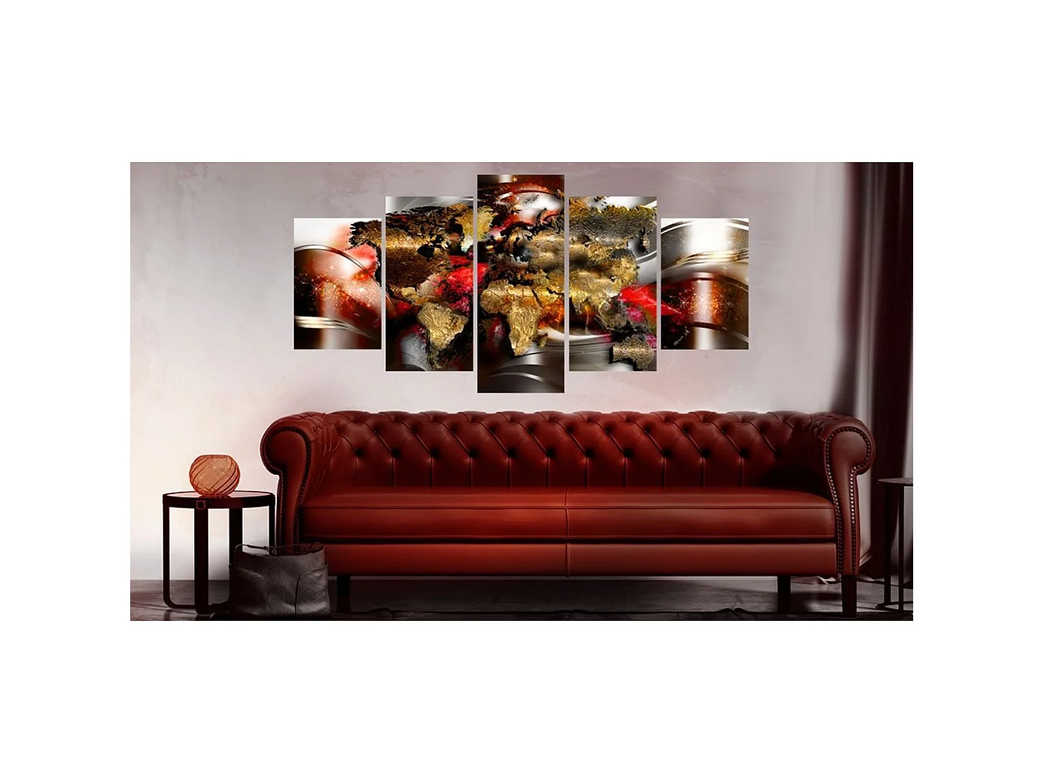 Tableau ruban rubis - 200 x 100 cm