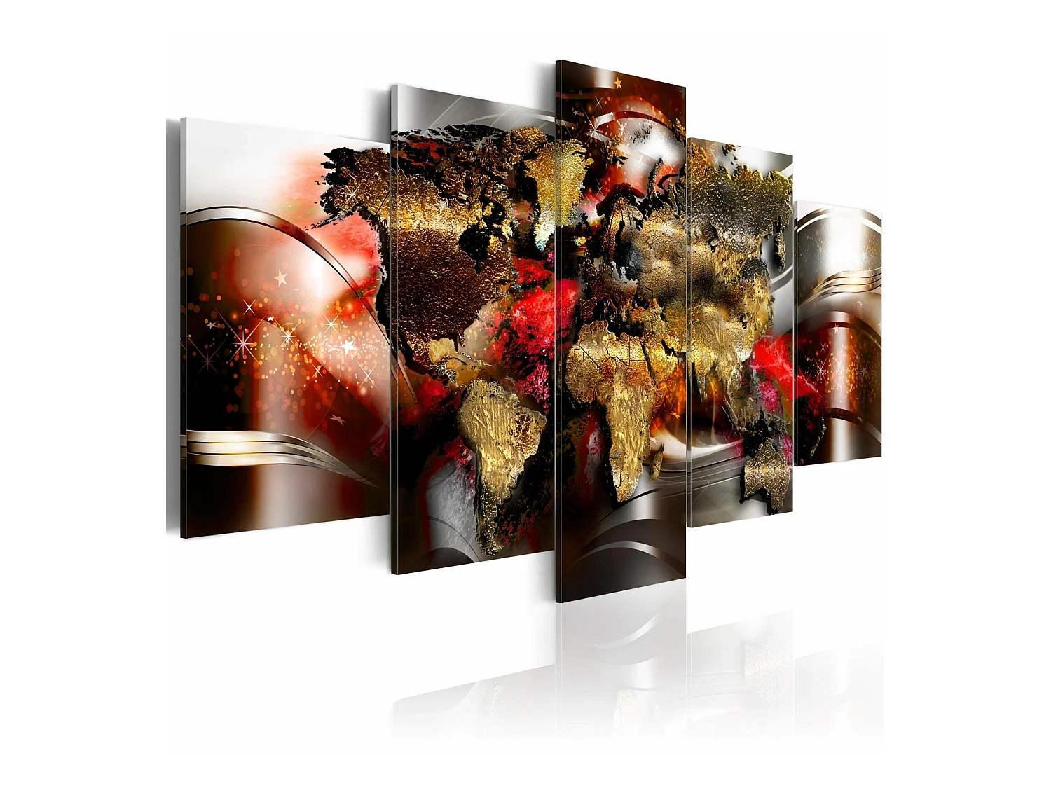 Tableau ruban rubis - 200 x 100 cm