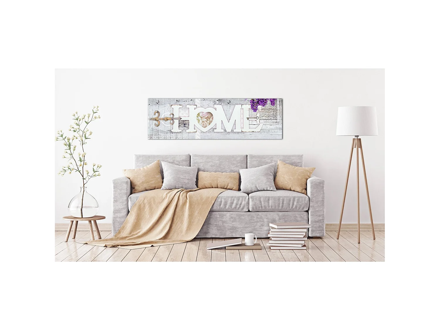 Tableau clé du bonheur - 120 x 40 cm