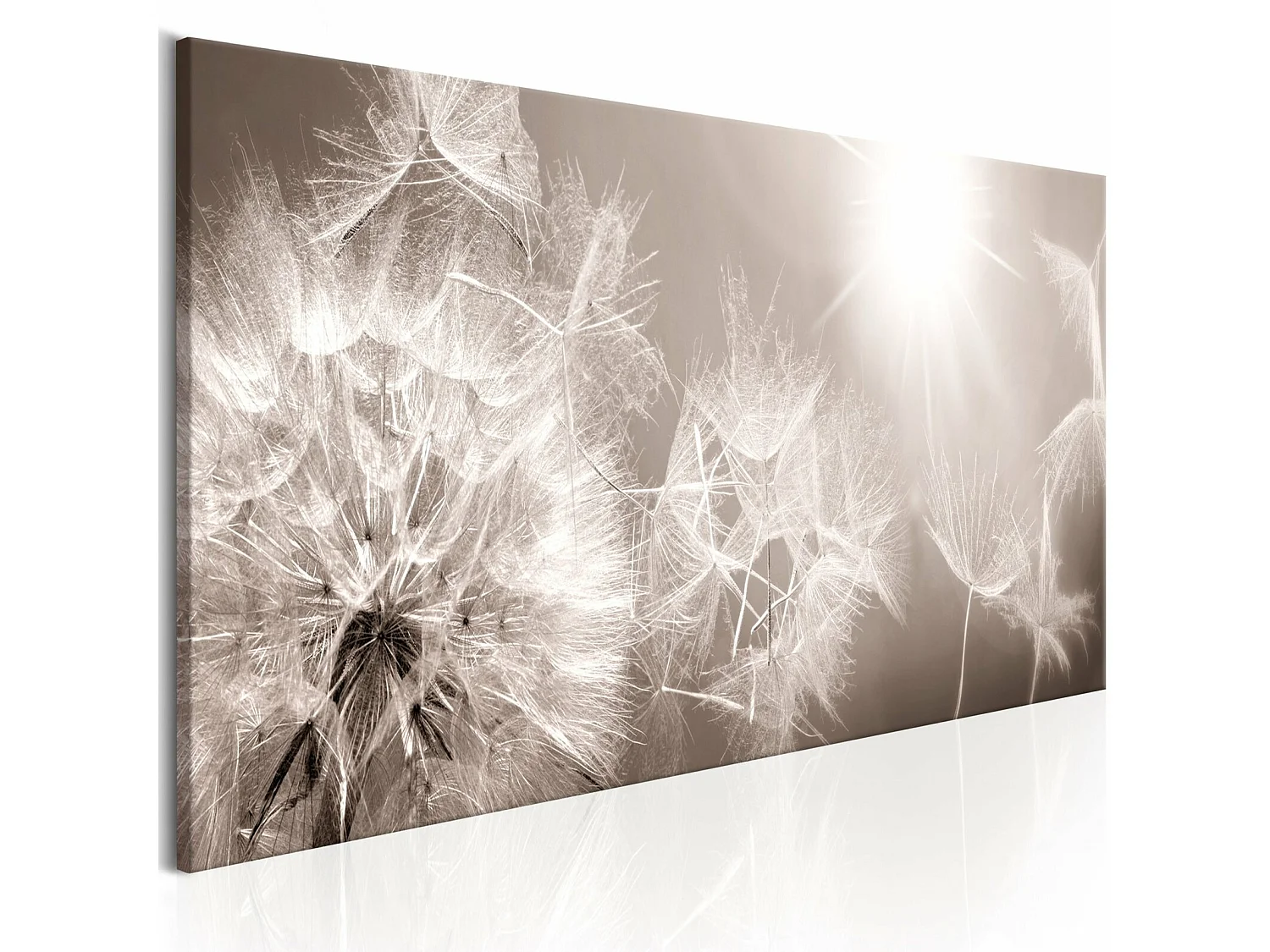 Tableau pissenlits d'été - 150 x 50 cm