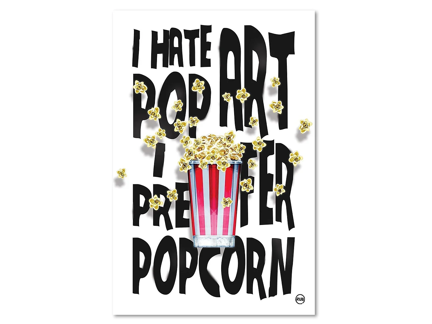 Tableau décor d'image de pop-corn xxl - 70 x 100 cm