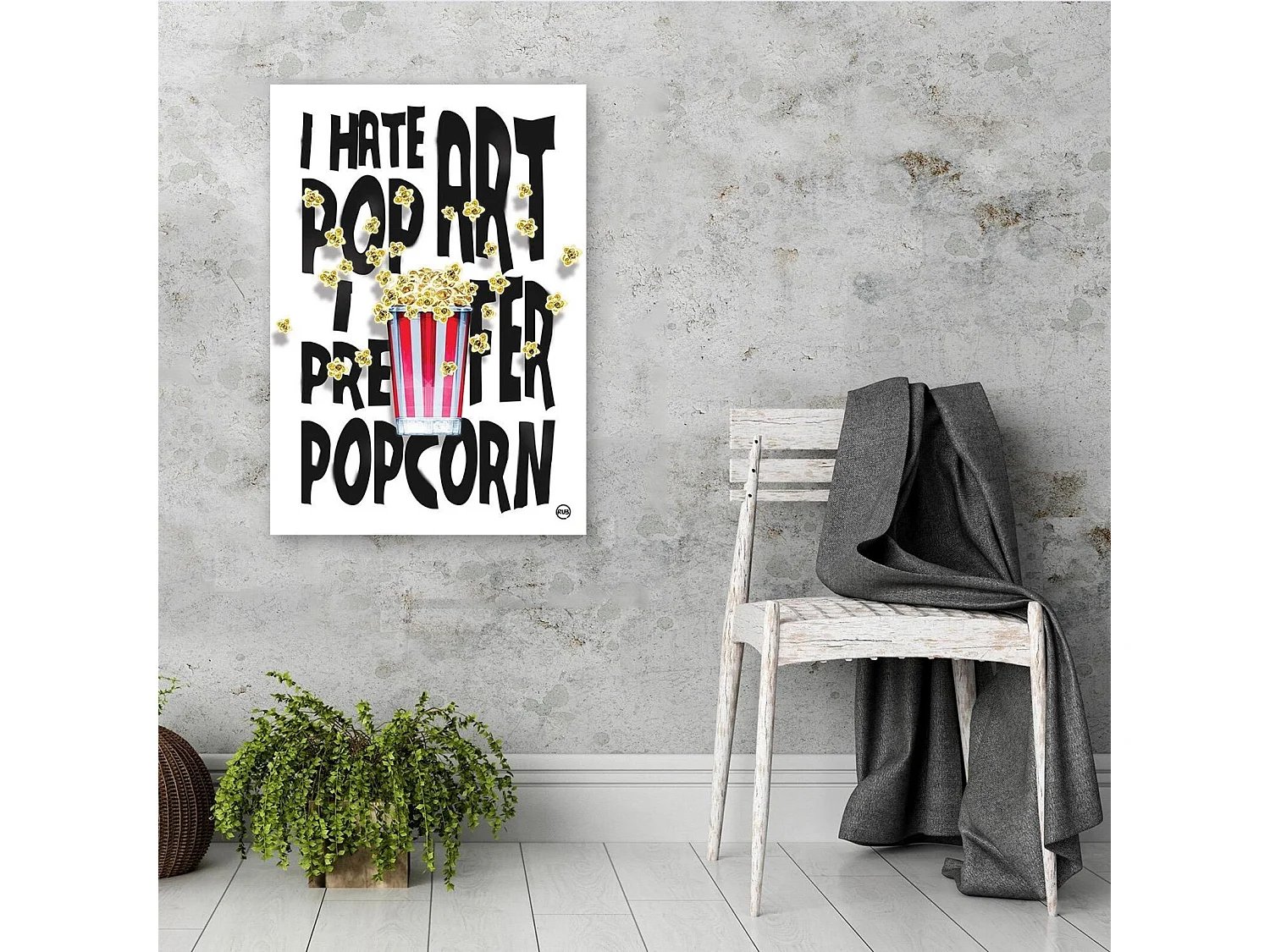 Tableau décor d'image de pop-corn xxl - 70 x 100 cm
