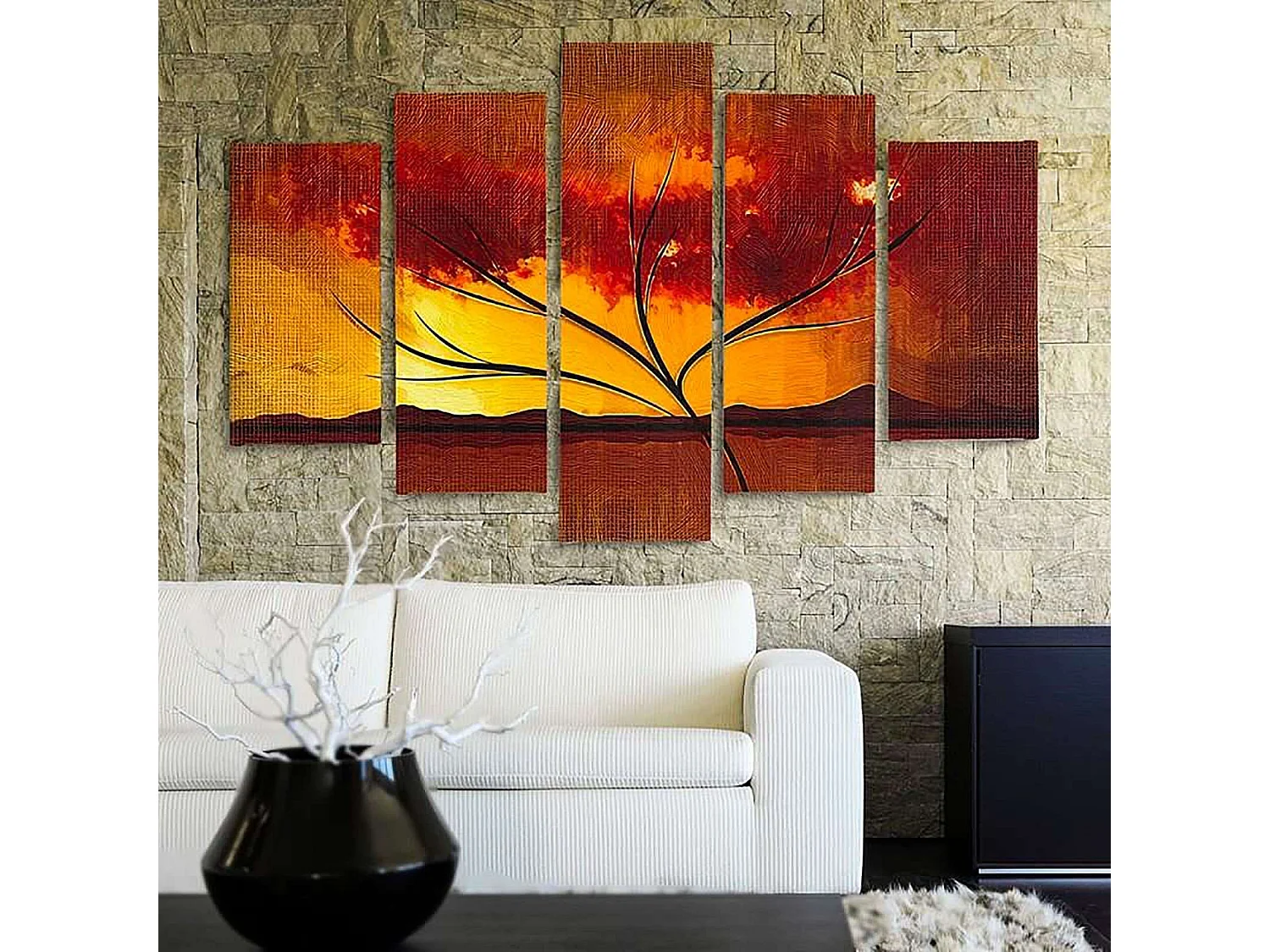 Tableau un arbre sec - 200 x 100 cm