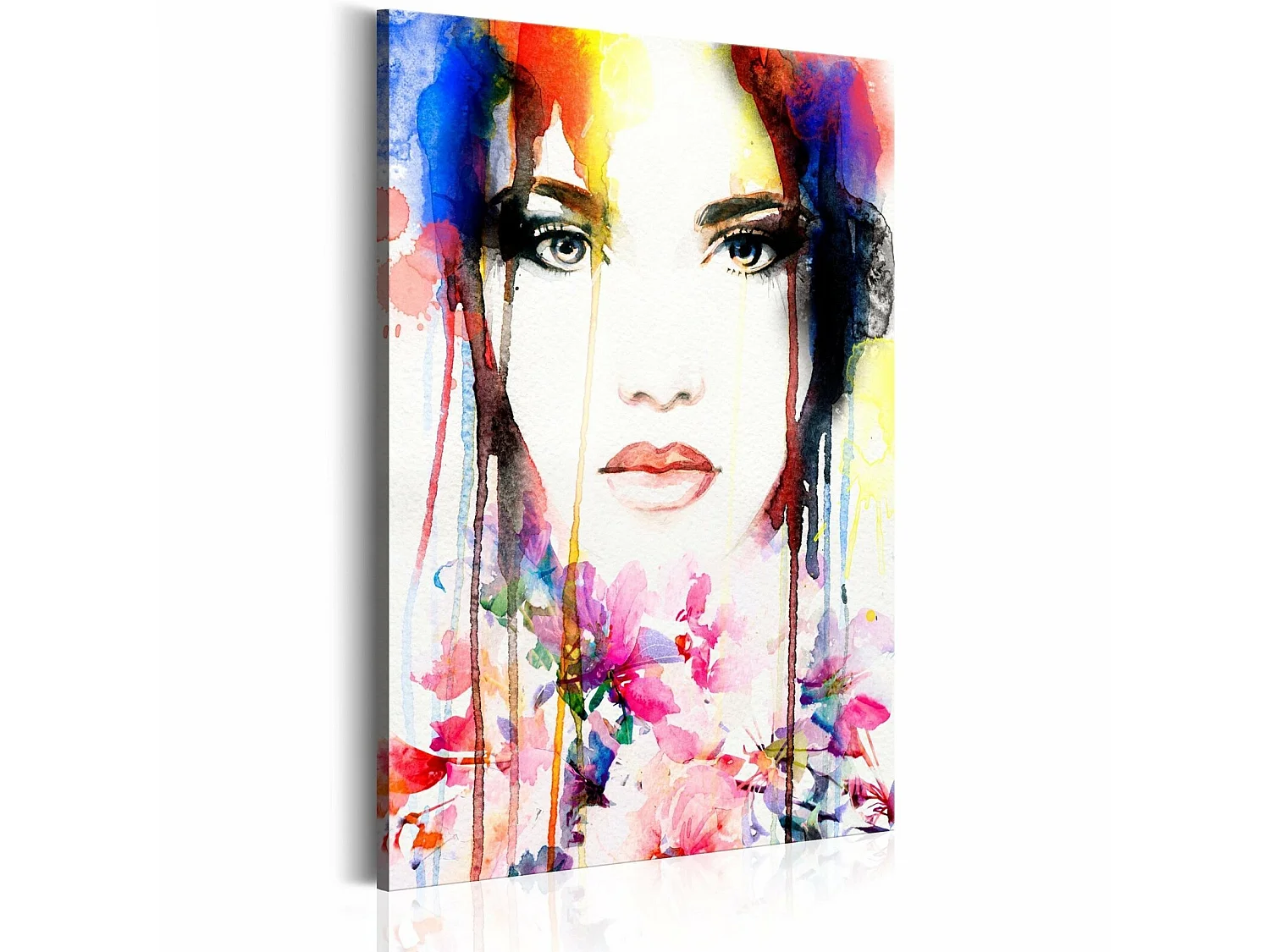 Tableau dame colorée - 60 x 90 cm