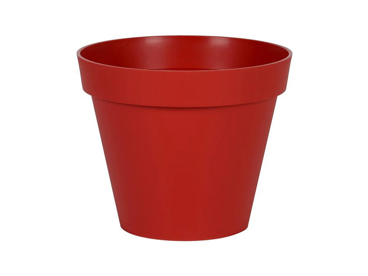 Pot de fleur rond Toscane Ø 60 x H.47 cm - Rouge rubis - Eda