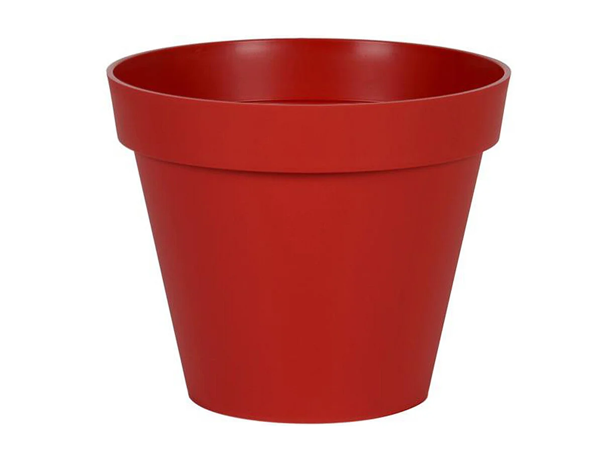 Ronde bloempot Toscane Ø 60 x H.47 cm - Robijnrood - Polypropyleen - Gemaakt in Frankrijk