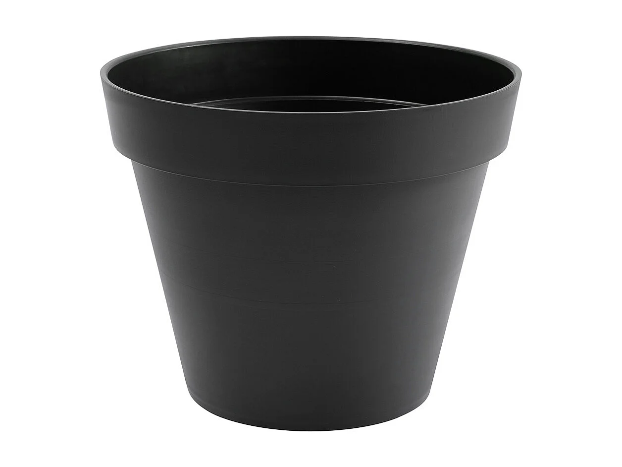 Pot de fleur rond Toscane Ø 60 x H.47 cm - Gris Anthracite - Eda