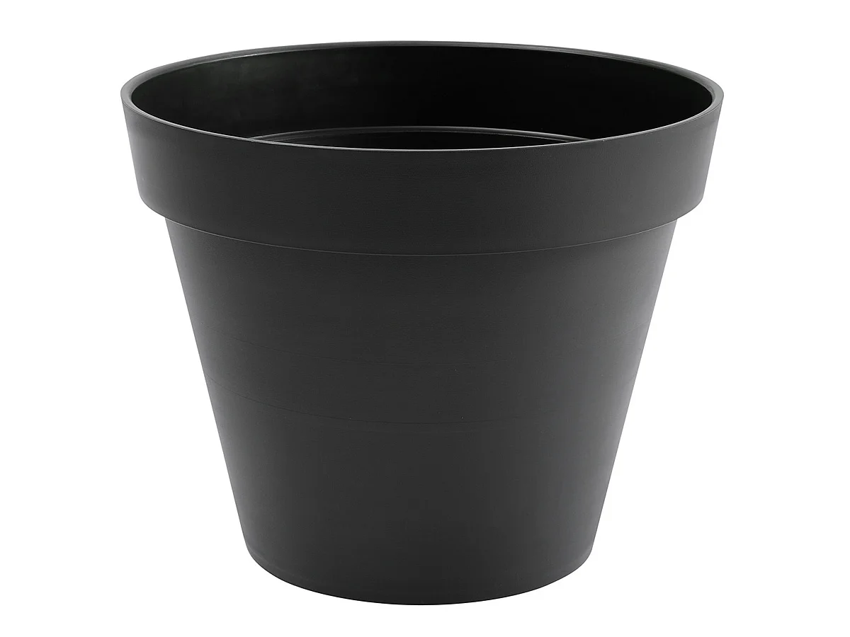 Pot de fleur rond Toscane Ø 60 x H.47 cm - Gris Anthracite - Eda