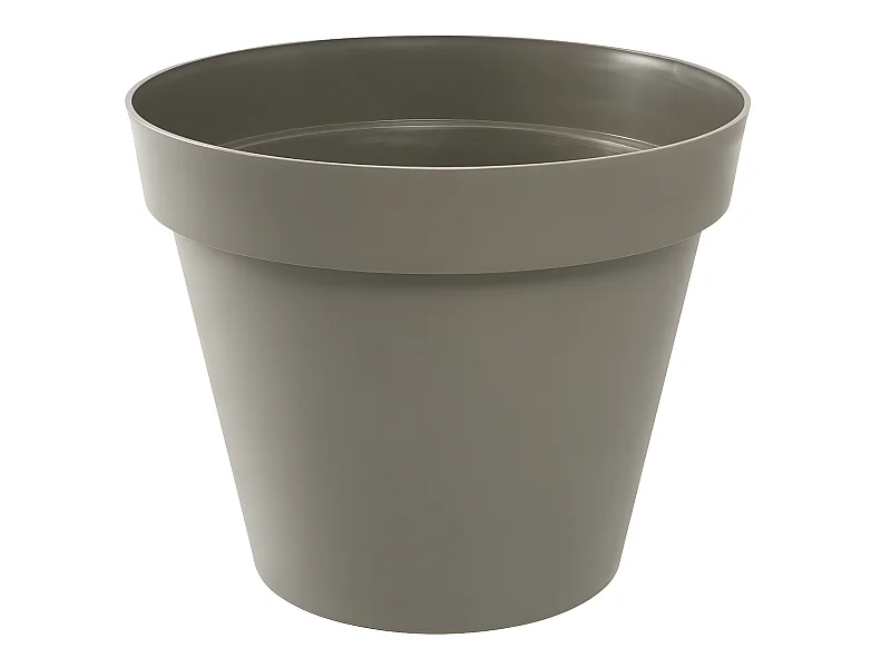 Ronde bloempot Toscane Ø 60 x H.47 cm - Taupe - Schokbestendig - Binnen en buiten