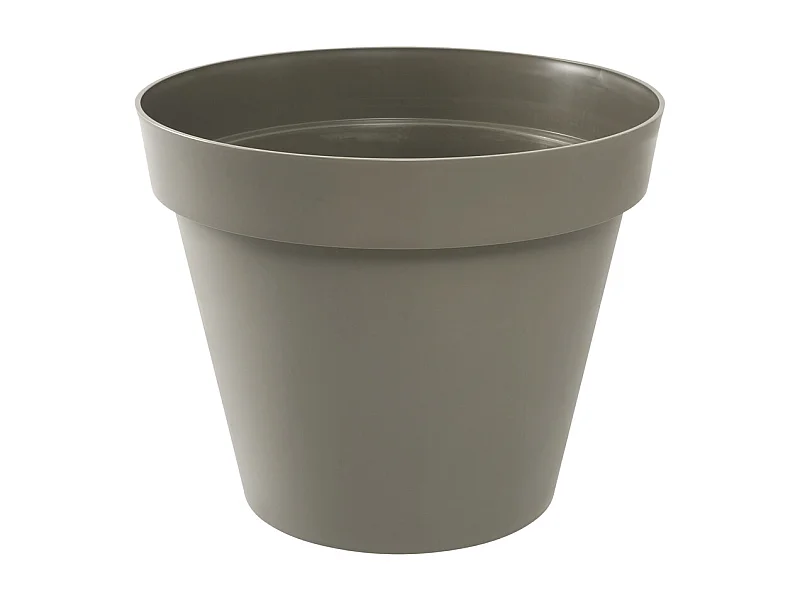 Pot de fleur rond Toscane Ø 60 x H.47 cm - Taupe - Eda