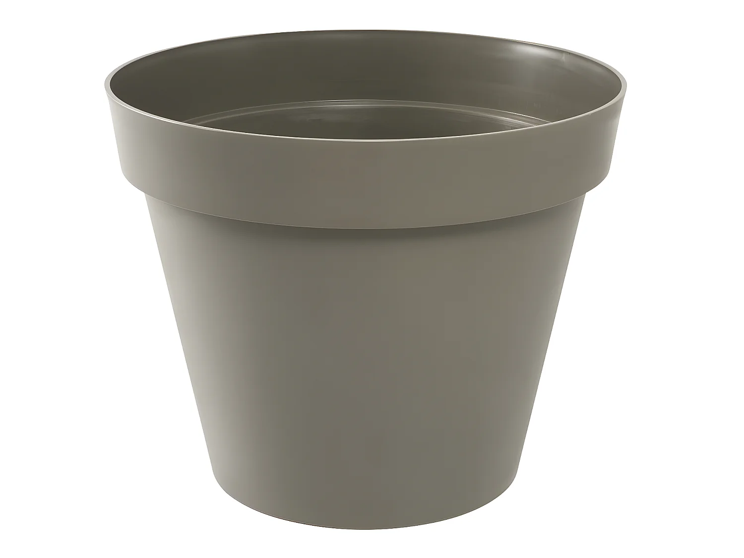 Pot de fleur rond Toscane Ø 60 x H.47 cm - Taupe - Eda
