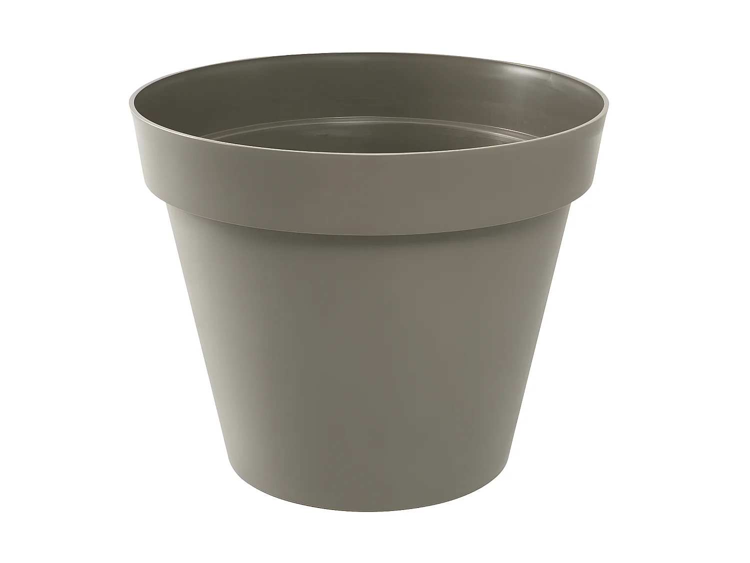 Pot de fleur rond Toscane Ø 60 x H.47 cm - Taupe - Eda