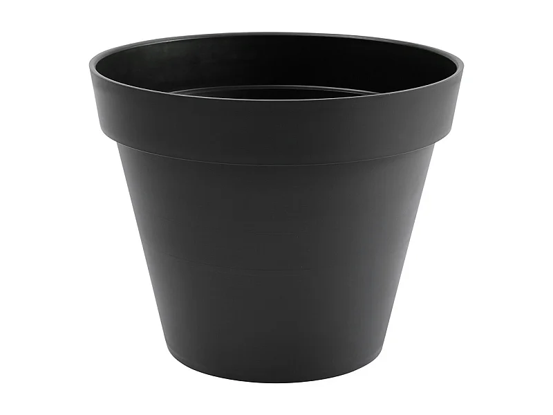 Pot de fleur rond Toscane Ø 48 x H.40 cm - Gris Anthracite - Eda