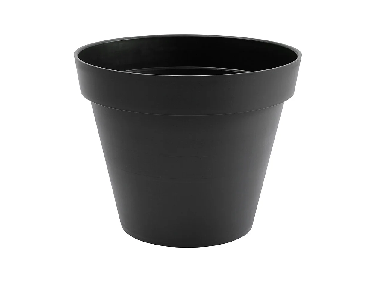 Pot de fleur rond Toscane Ø 48 x H.40 cm - Gris Anthracite - Eda