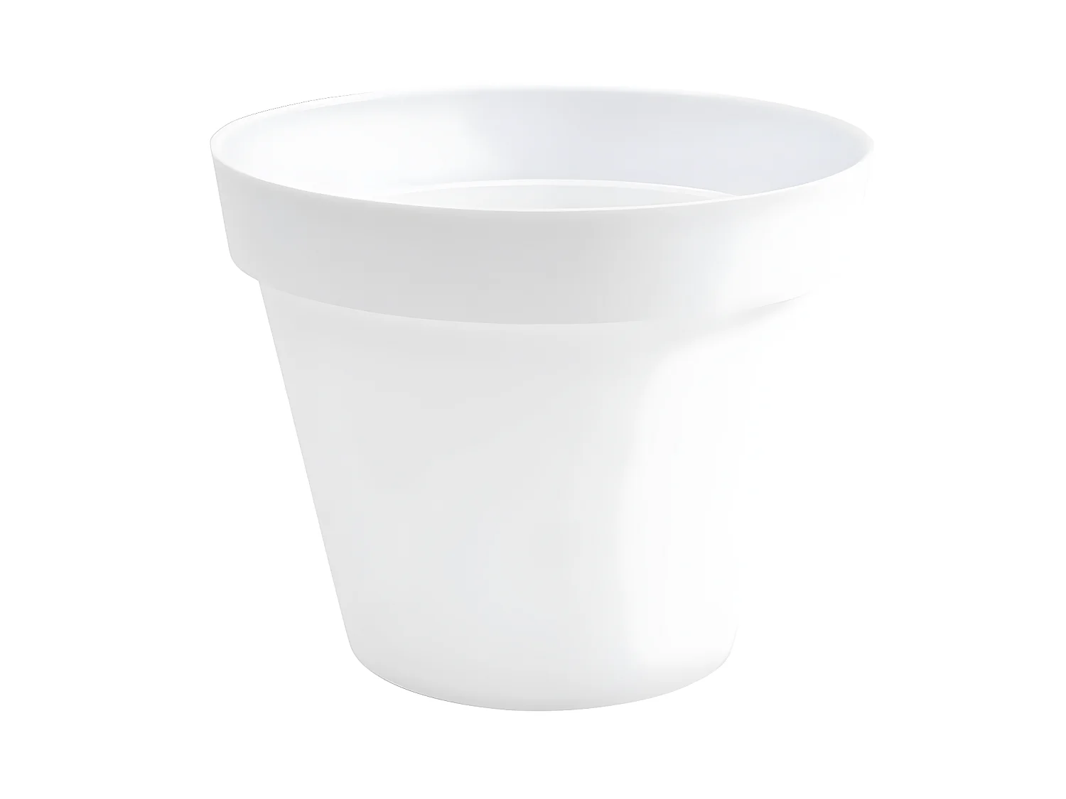 Pot de fleur rond Toscane Ø 48 x H.40 cm - Blanc - Eda