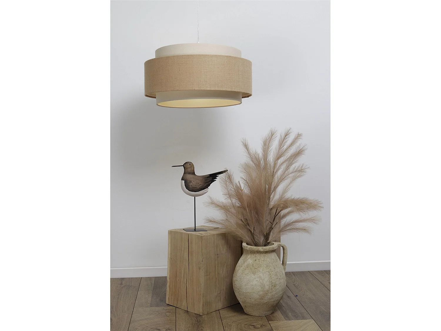 Suspension Extérieur beige, intérieur crème