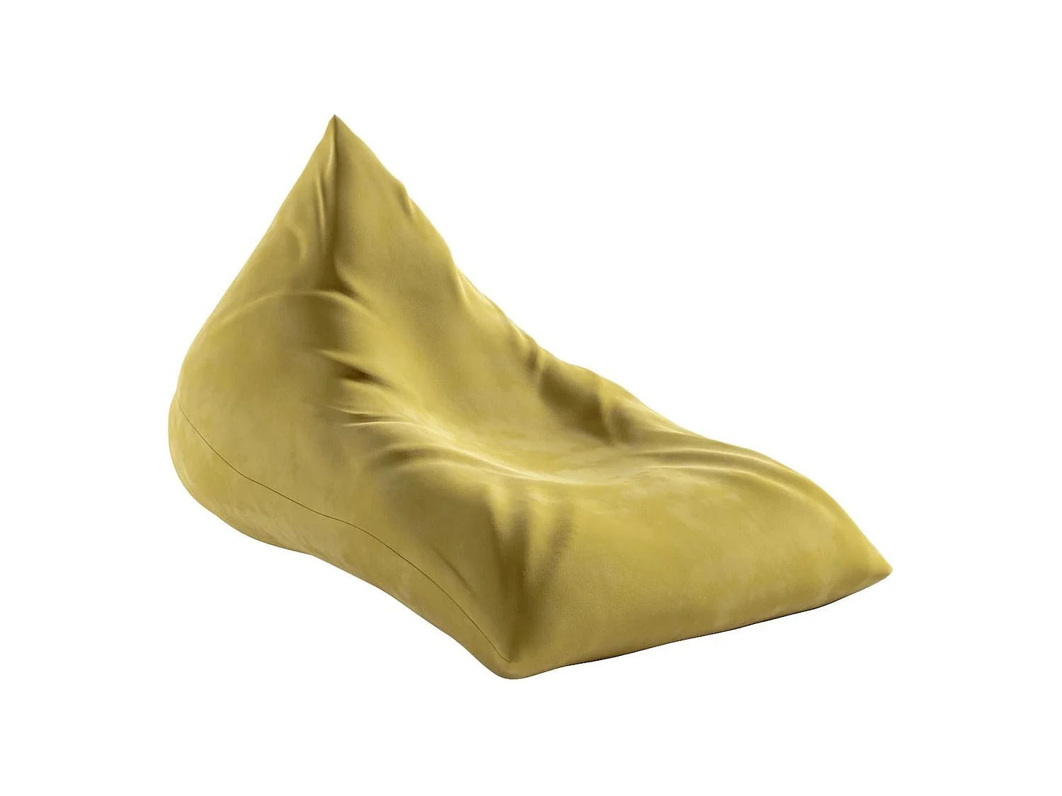Pouf poire allongée en velours