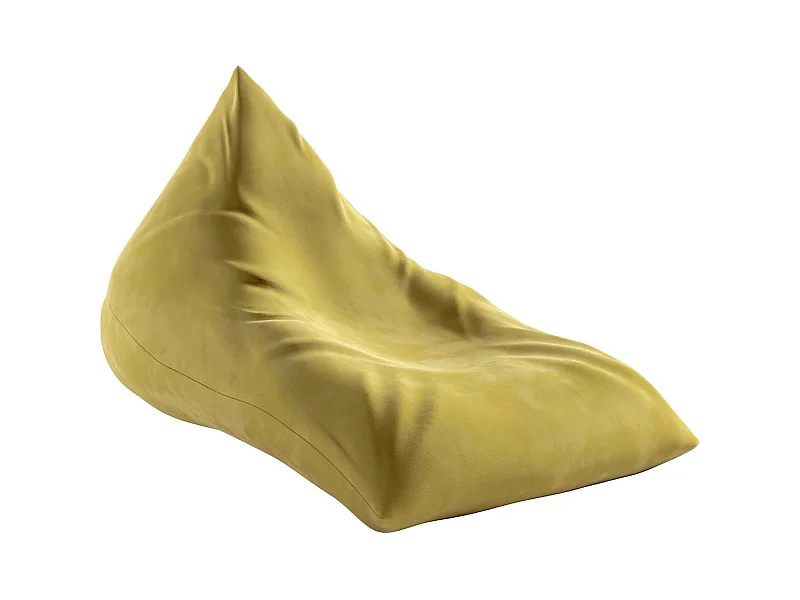 Pouf poire allongée en velours